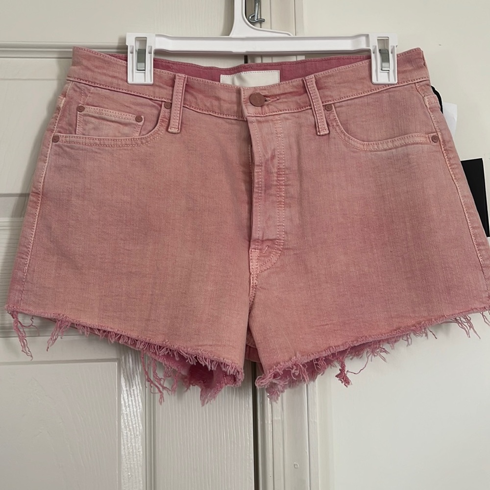 Pink cut off Mother shorts. NWT